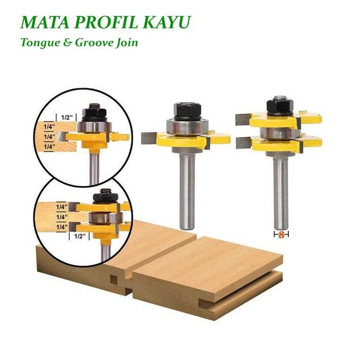 Jual [BERGARANSI] Harga Promo Mata Profil Kayu Router Bit Sambungan ...
