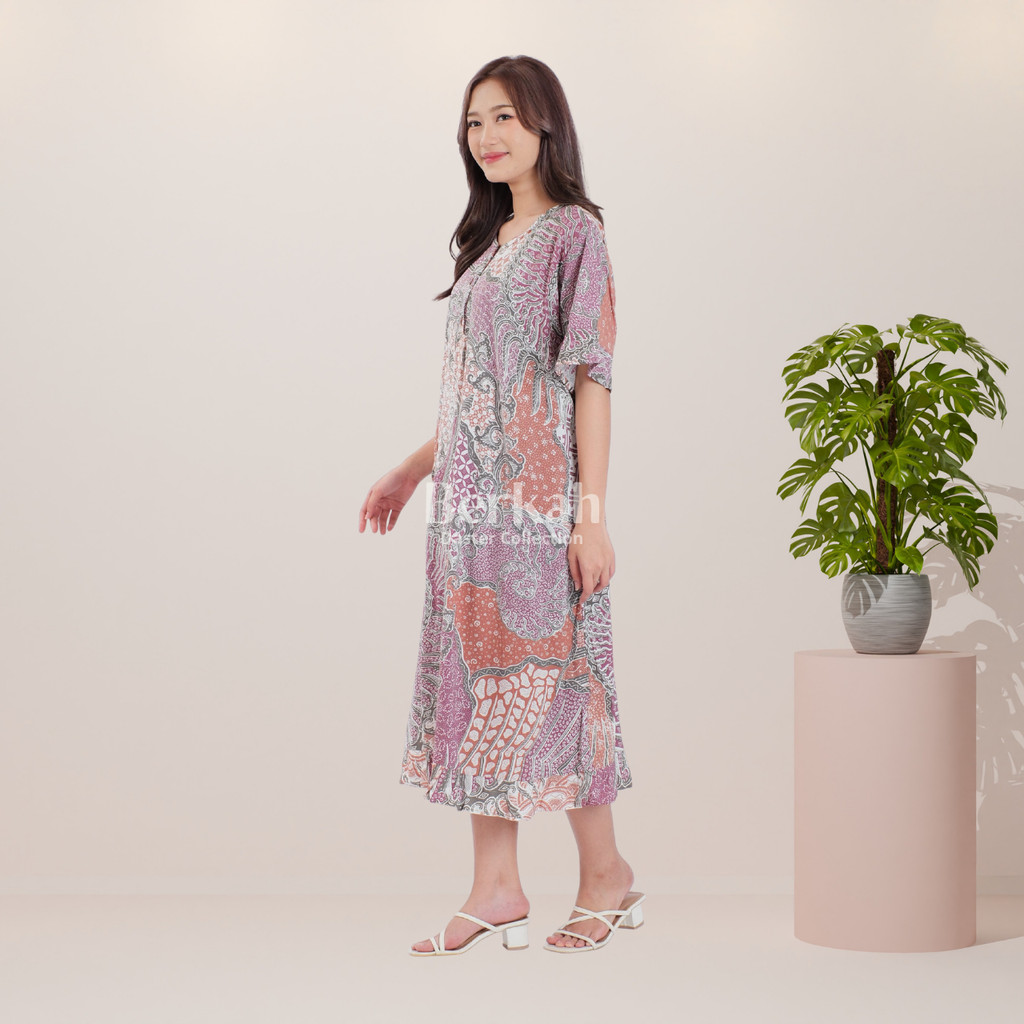 Daster Batik Rayon Busui Kancing Surya Teja 5