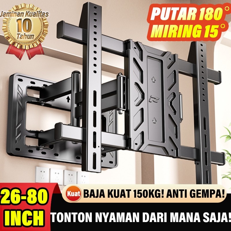 Jual [Merek Umum] TV Bracket Rotasi Bracket TV Alumunium Lipat ...