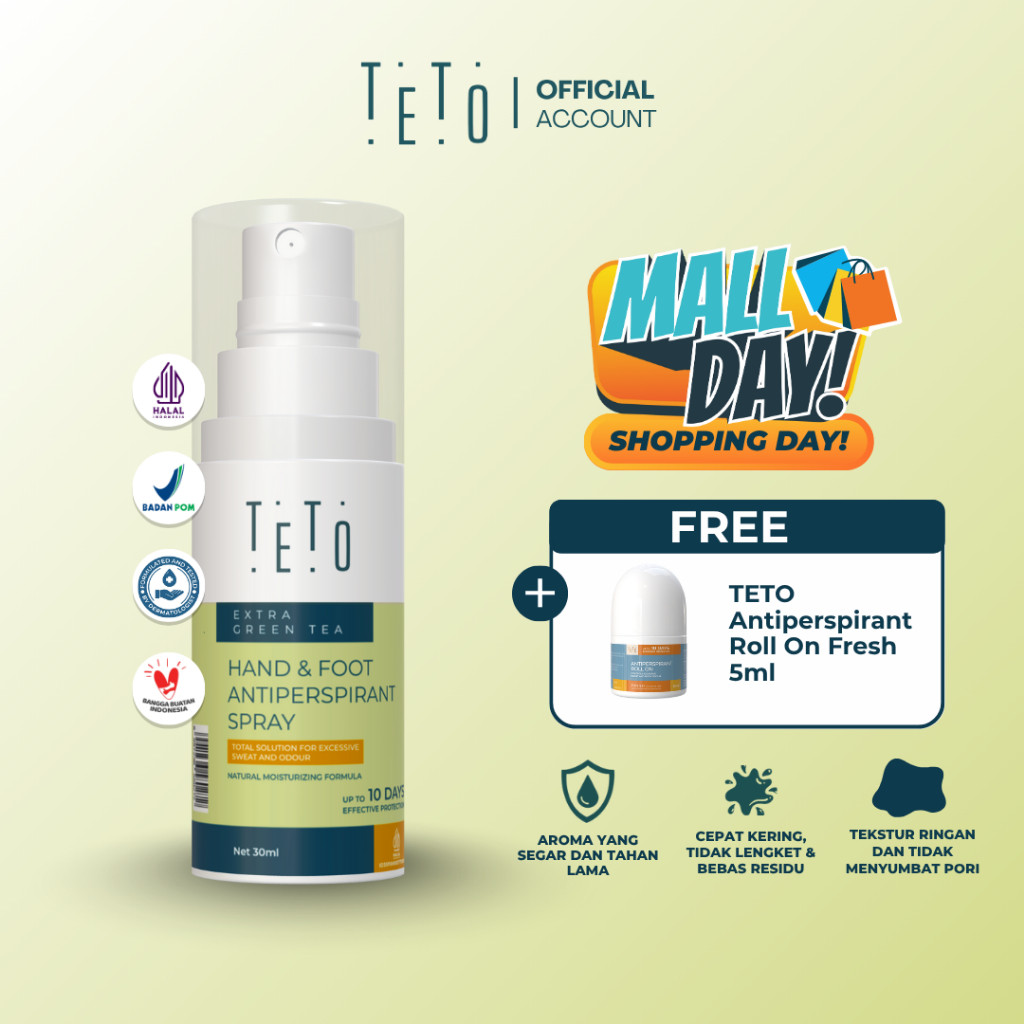 Jual [BUY 1 GET 1 FREE] TETO Hand and Foot Spray 30ml yang mengurangi ...