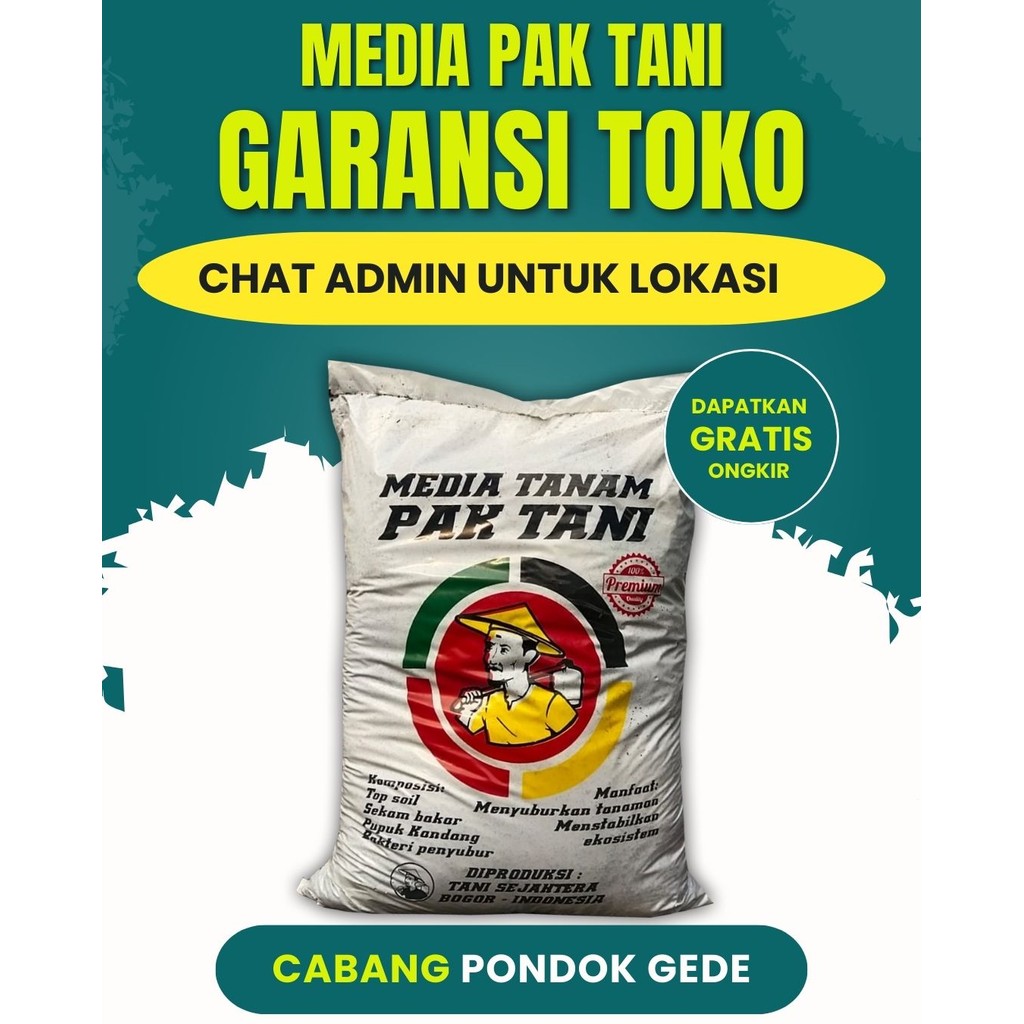 Media Tanam PAK TANI BESAR + 15 KG Plus Pupuk Kandang Organik