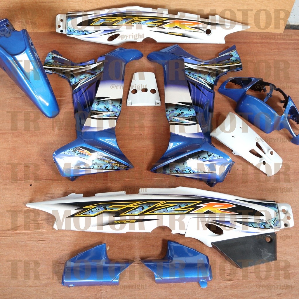 Jual Cover Body Fizr Full Set Biru Putih 2005 Full Set Halus Kasar ...