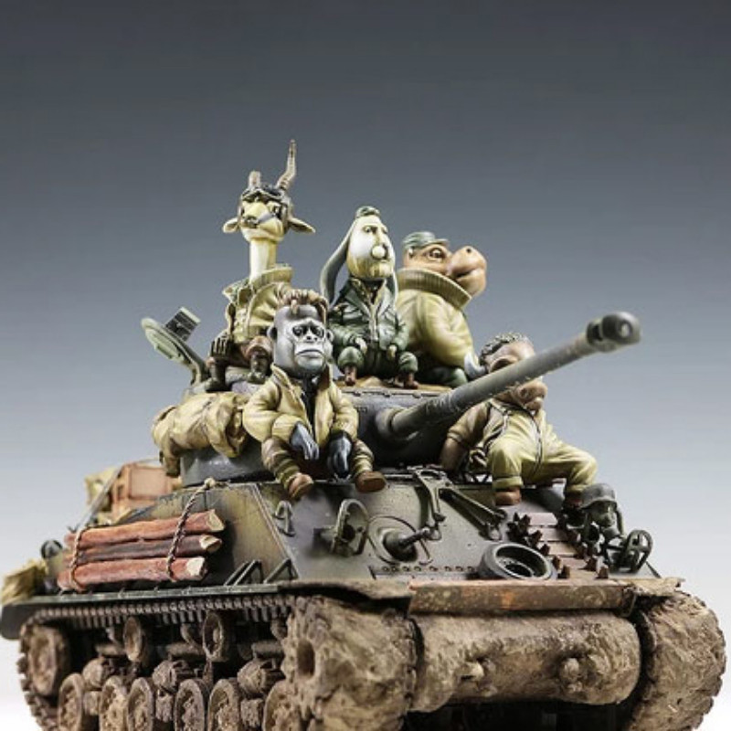 1/35 Scale Resin US Tank Crew Figures Set (5 Figures) - Unpainted, Unassembled, Fury Inspired 3 thumbnail image