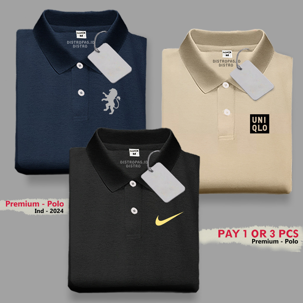 Jual Paket Hemat 3 pcs | Polo Shirt Tangan Pendek | Kaos Polos Kerah