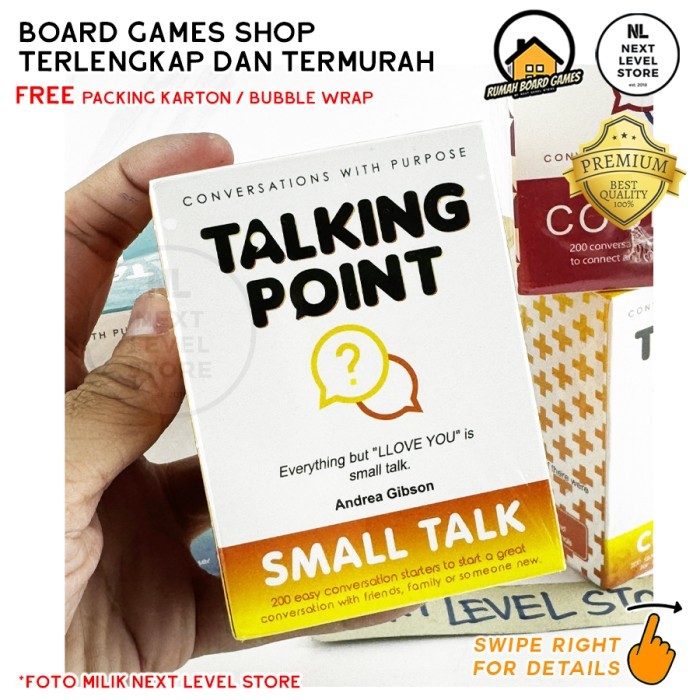 Jual Talking Point Small Talk Pack Card Game Board Games Conversation ...