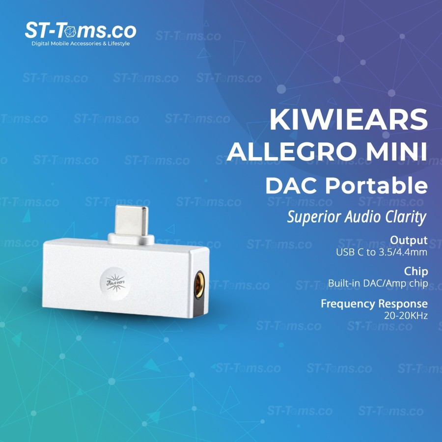 Kiwi Ears Allegro Mini DAC Portable - Ampli Casque USB-C 3.5/4.4mm - 32bit/384kHz