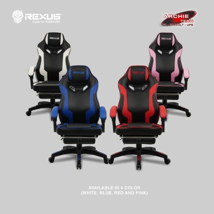 Jual KURSI GAMING REXUS RGC R55 FOOTREST - White | Shopee Indonesia
