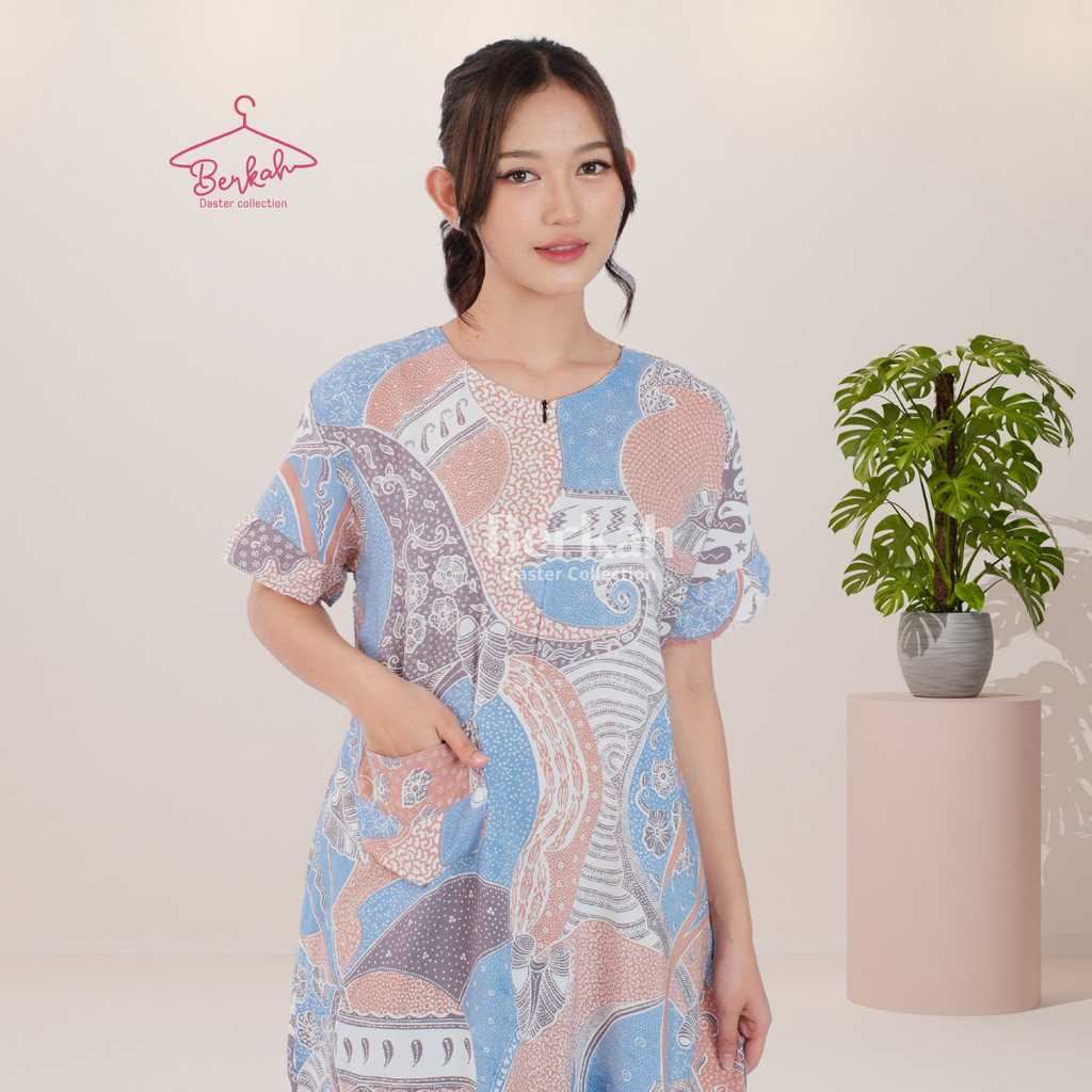 Daster Batik Rayon Busui Resleting Surya Teja