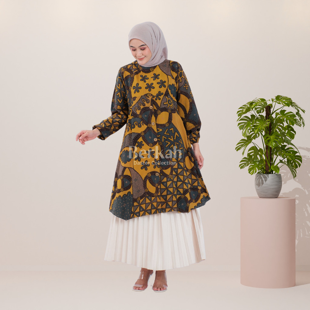 Atasan Batik Tunik Modern Rayon Surya Teja 2