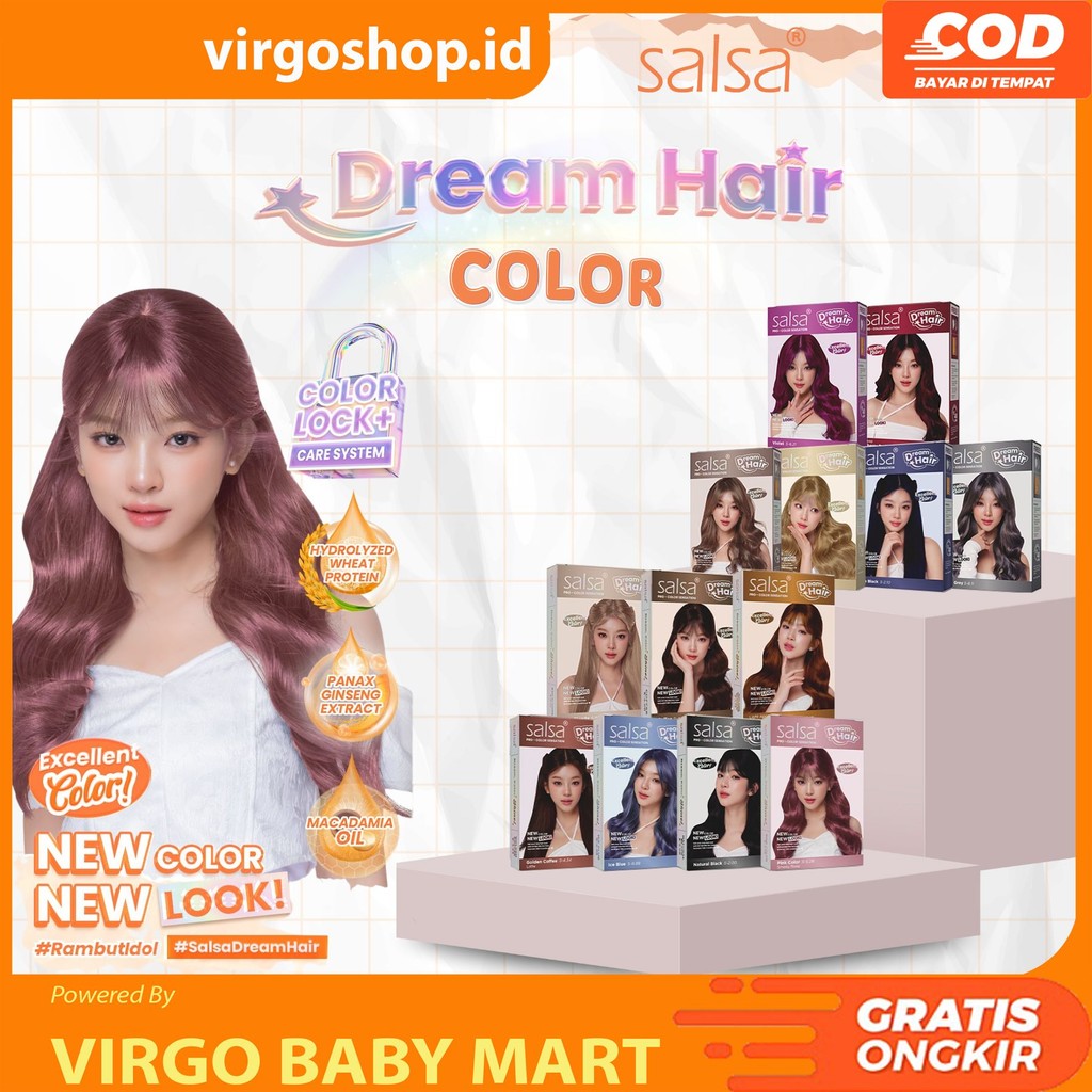 Jual SALSA Pewarna Rambut Dream Hair Color Macadamia Oil - Cat Rambut ...