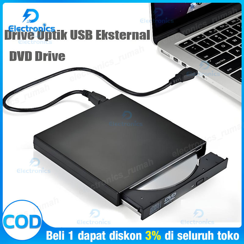 Jual USB DVD ROM External Slim Optical VCD USB3.0 external laptop ...