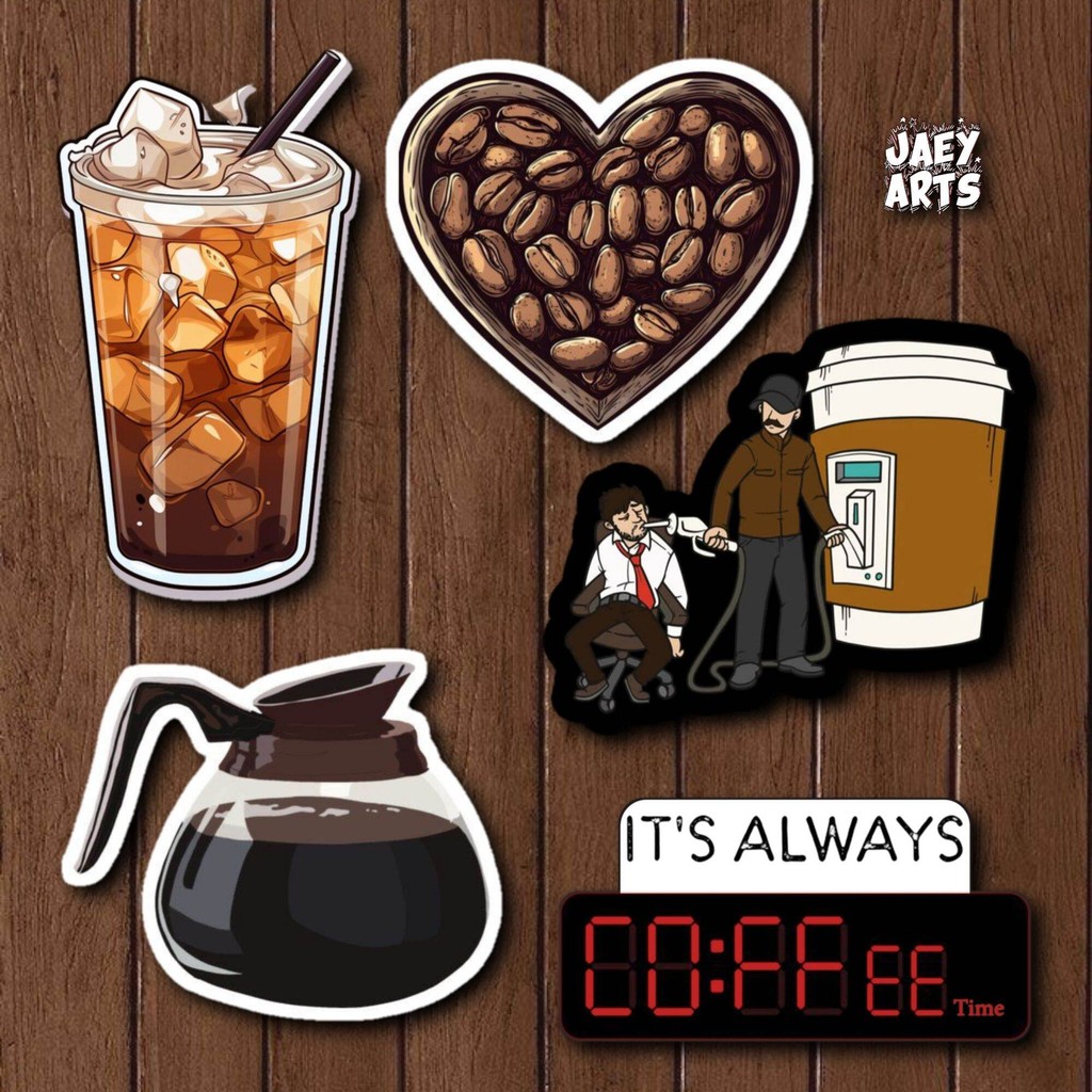 Jual Stiker Pack Coffee Lover Stiker Pecinta Kopi 5 Pcs Ukuran Besar ...