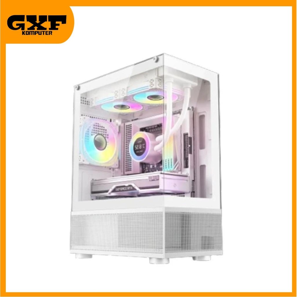 Jual Casing Raptor Pegasus White - ATX - FREE 3 PCS FAN RGB | Shopee ...
