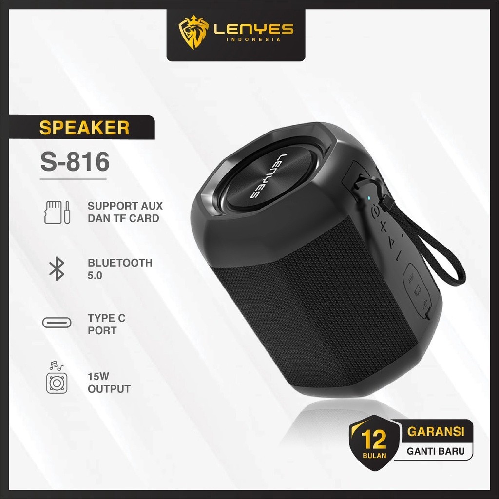 Jual LENYES S816 15w waterproof ipx6 wireless bluetooth hifi stereo ...
