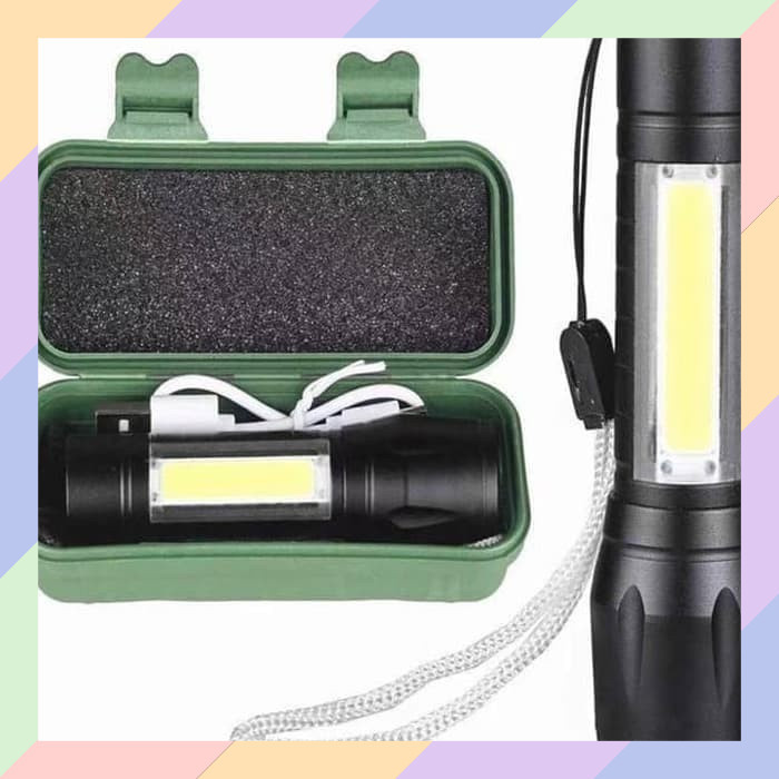 Jual TL23 Senter Swat Mini Senter Rechargeable Zoom Senter LED Terang ...