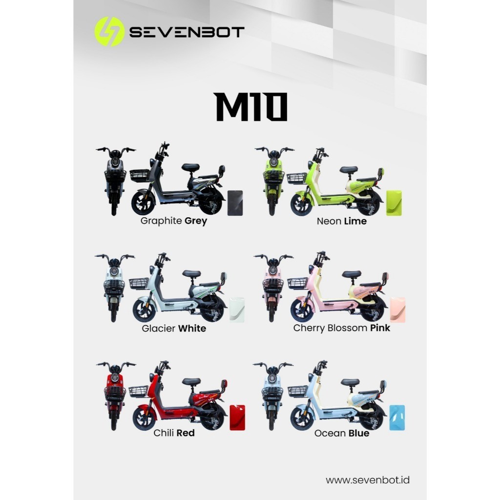 Jual Sepeda Listrik Sevenbot M10 43km/jam Terbaru - Garansi Resmi ...