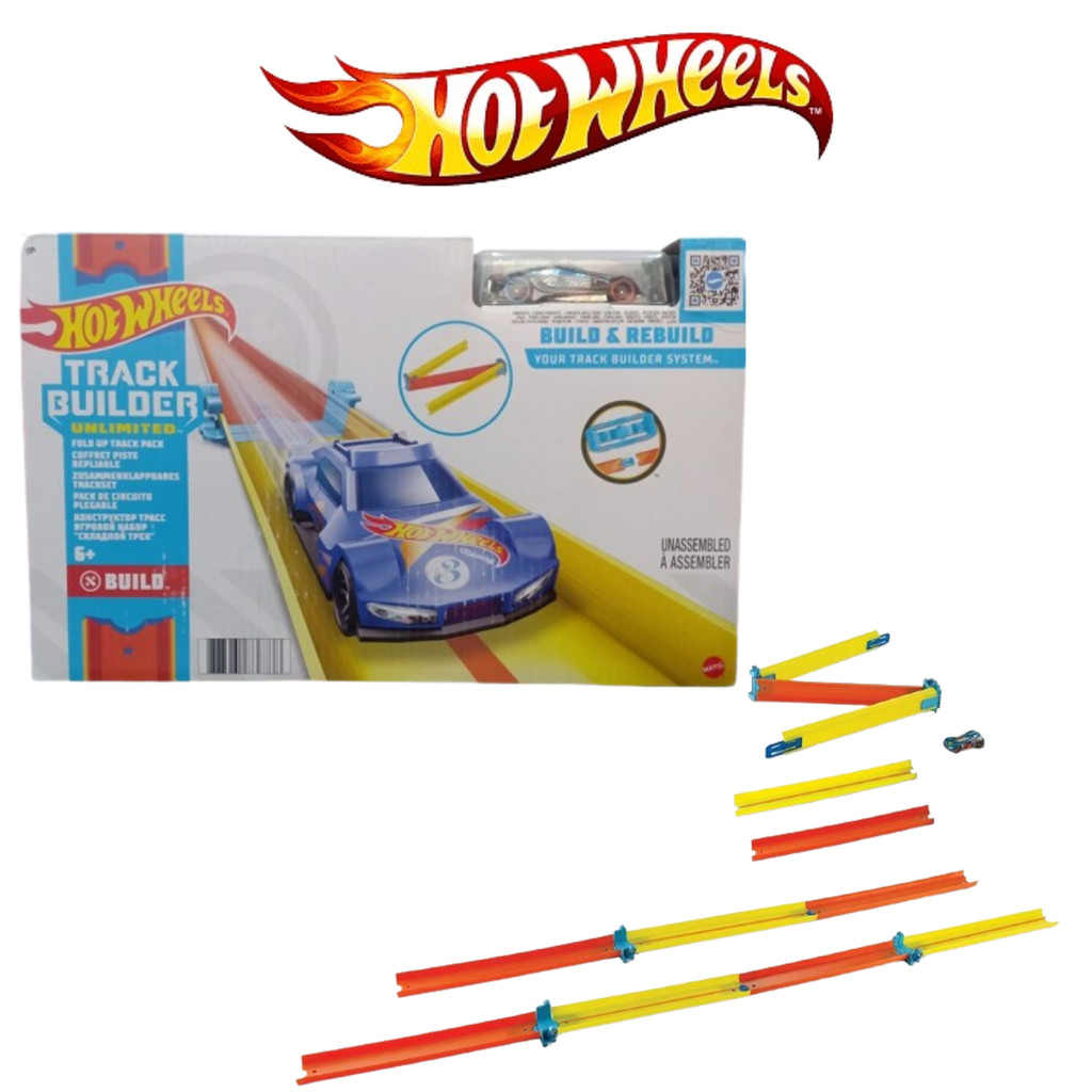Hot Wheels Track Builder Unlimited Fuel Tank Stunt Kit, Track Construction Kit for Stunt and Racing, Toy Car & Track Storage, for Children from 6 Years, HDX78