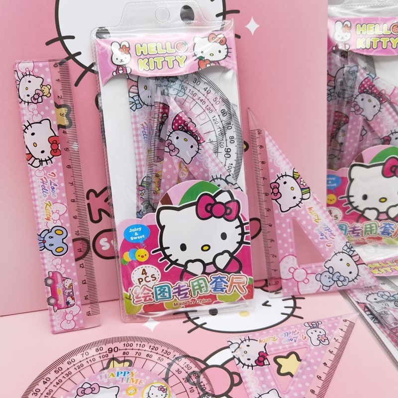 Jual 4 Pcs/Set Sanrio Ruler Set Hello Kitty Soft Plastic Rulers ...