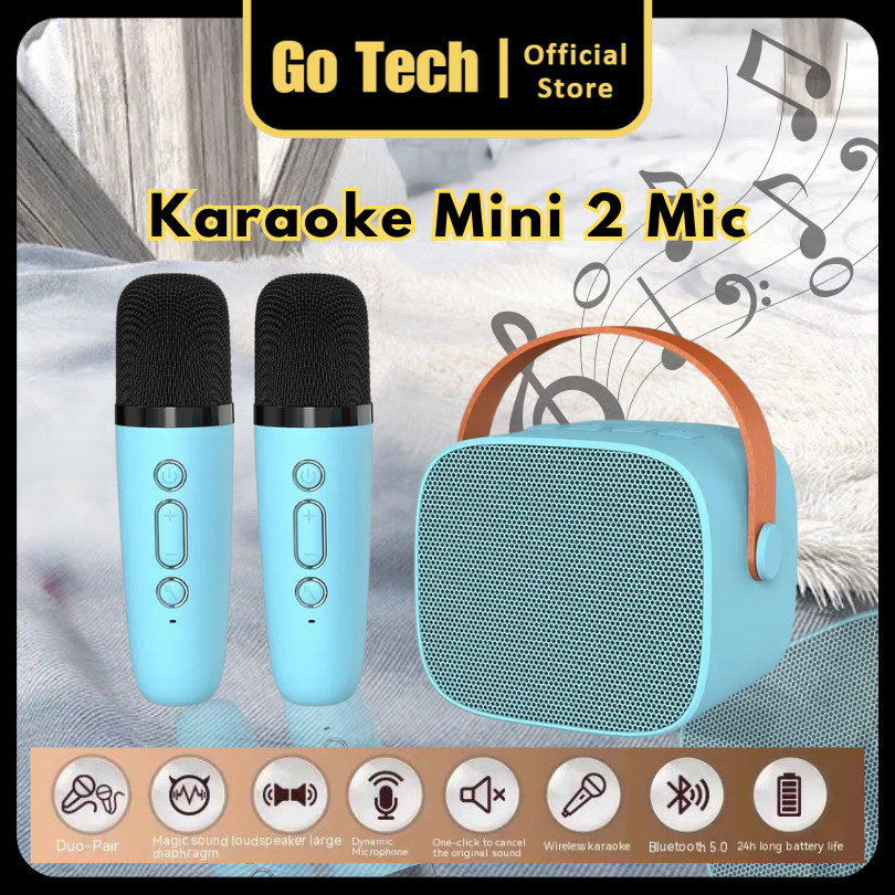 Jual Go Tech - Speaker Karaoke bluetooth mini full bass portable Cute ...