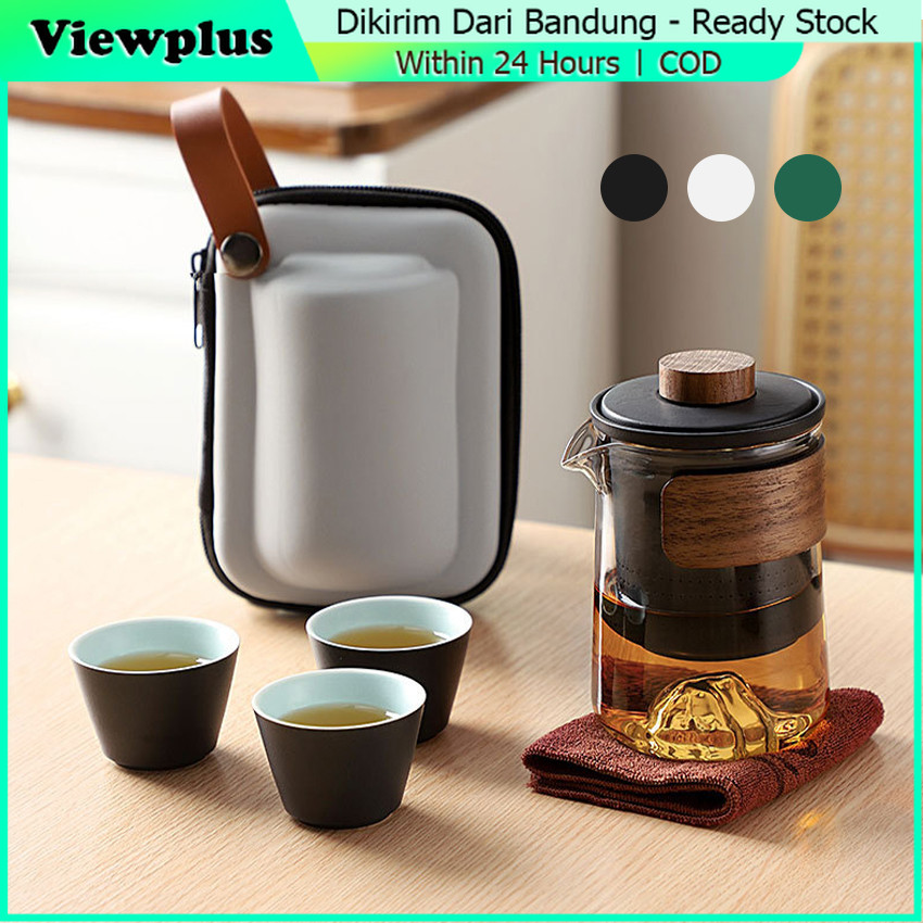 Jual Teapot Ceramic Set Travel With Bag / Kungfu Tea Pot / Tea Set ...