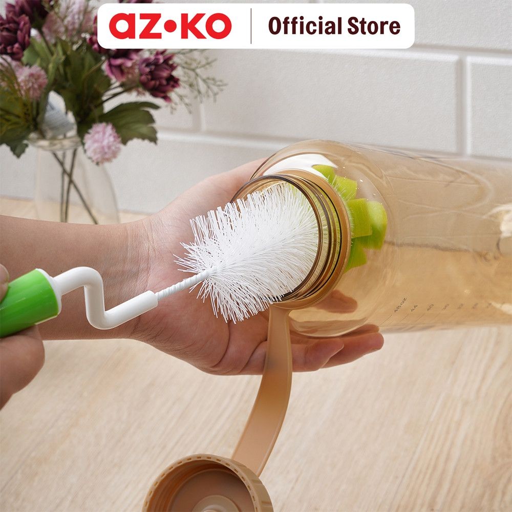 Jual AZKO Proclean Sikat Botol Rotated - Hijau Bottle Cleaning Brush ...