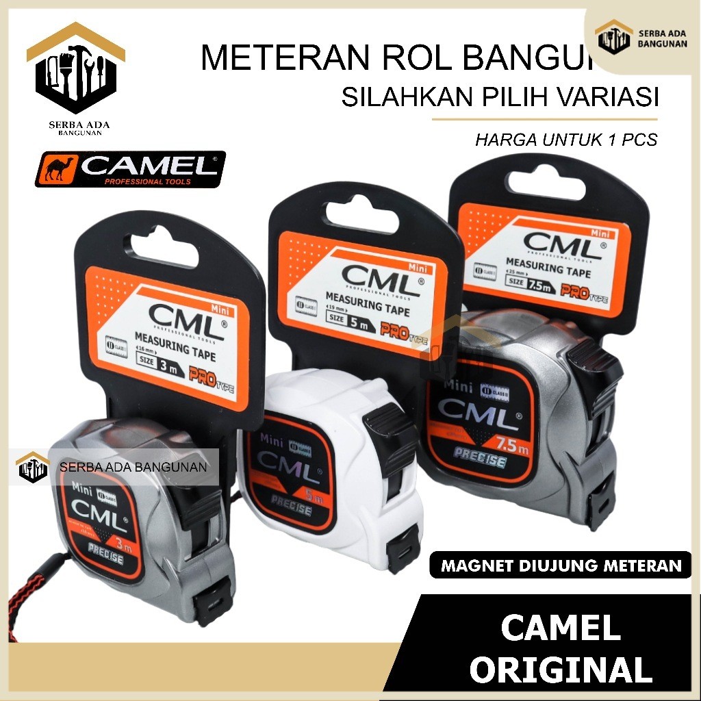 Jual SAB Meteran Camel Mini Ukuran 3 Meter, 5 Meter, dan 7,5 Meter ...