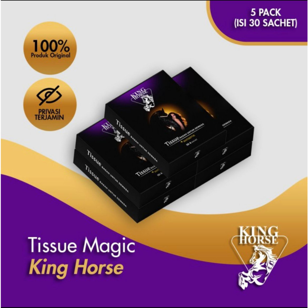Jual Tisu Tissue Magic King Horse Box isi 6 Sachet original | Shopee ...