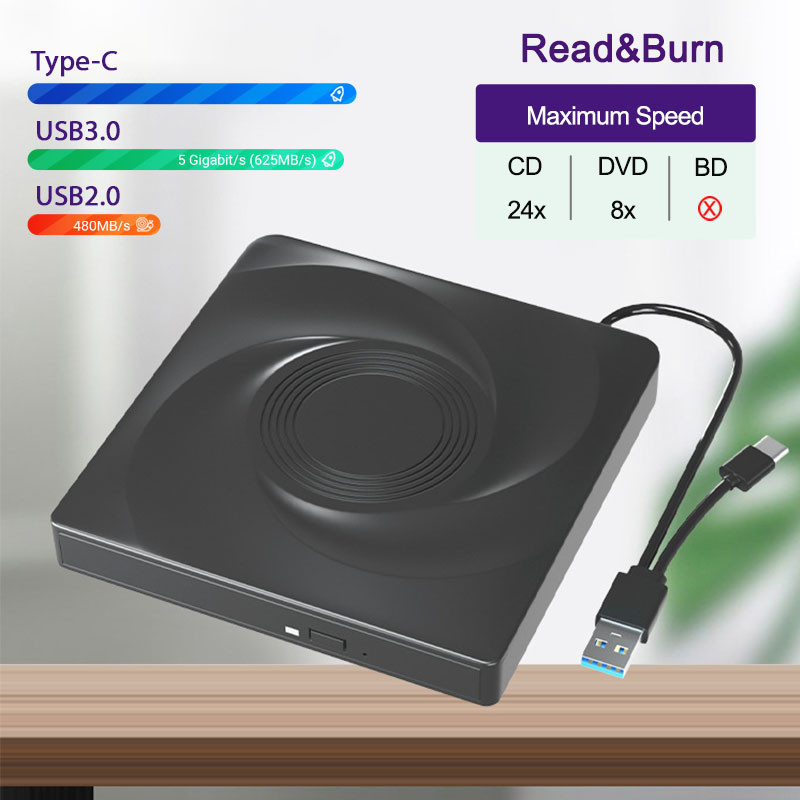 Jual USB3.0 Type C External CD DVD RW Optical Drive DVD/VCD/CD Burner ...
