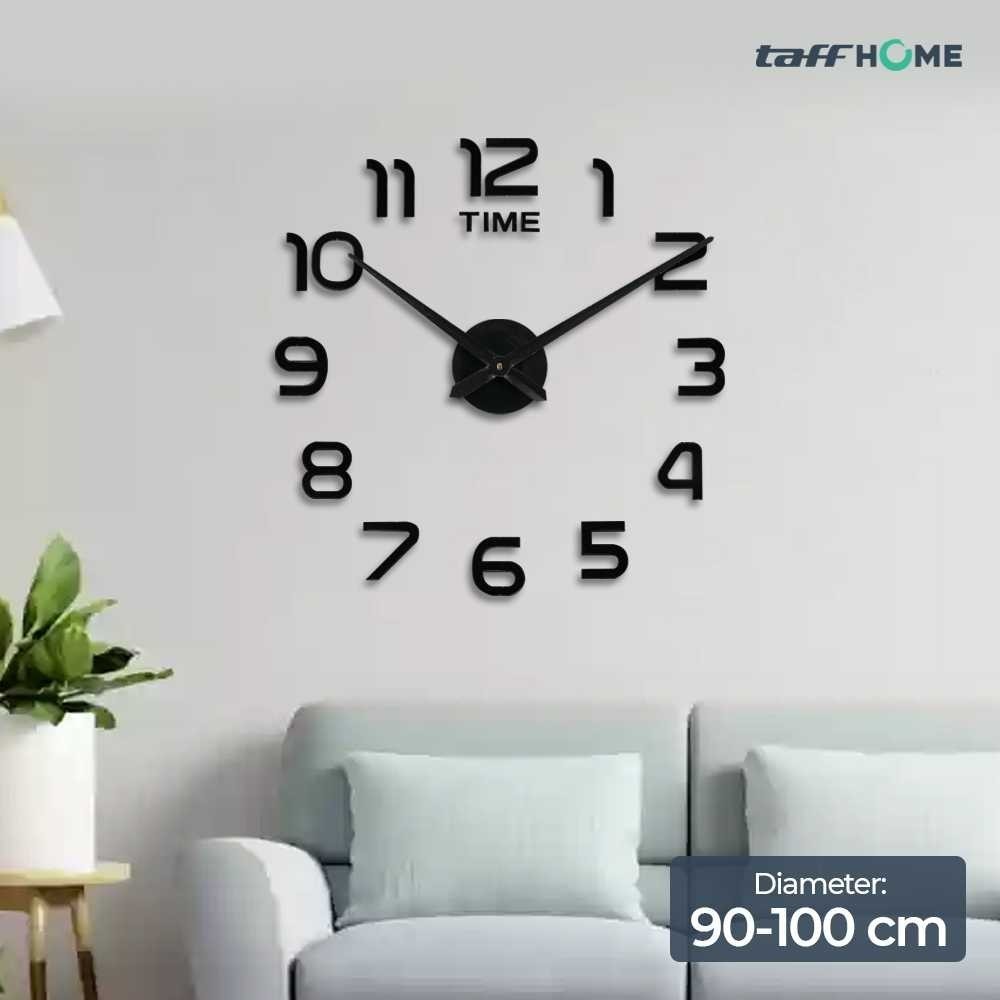 Jual Jam Dinding Jumbo DIY Rakit Tempelan Giant Wall Clock Quartz 90 ...