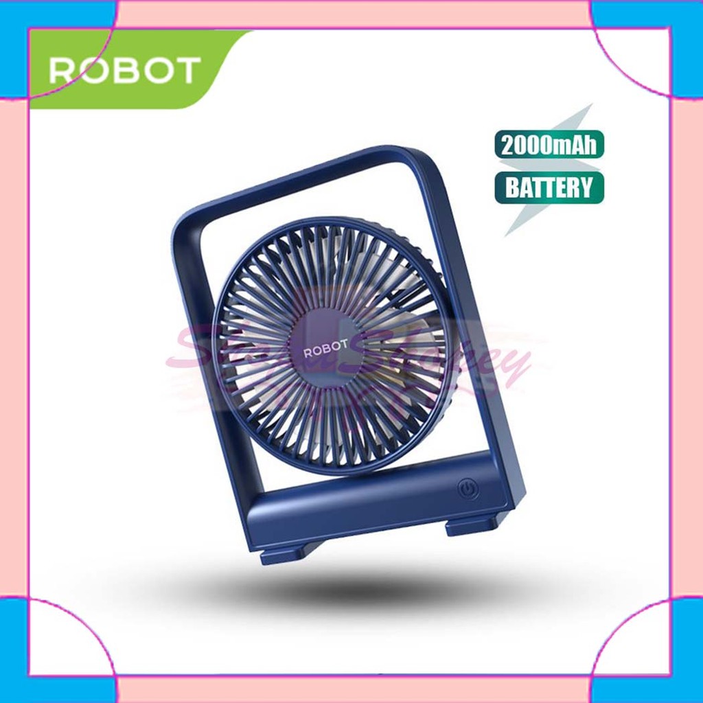 ROBOT RT-BF14B Kipas Angin Mini Fan Portable 2000 mAH Ultra-Thin Dark Blue - Garansi Resmi 1 Tahun