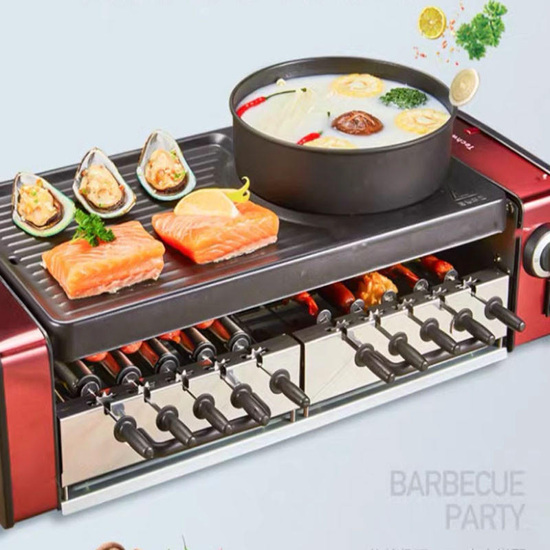Jual Electric Smokeless Barbecue Stove Automatic Rotating Barbecue ...