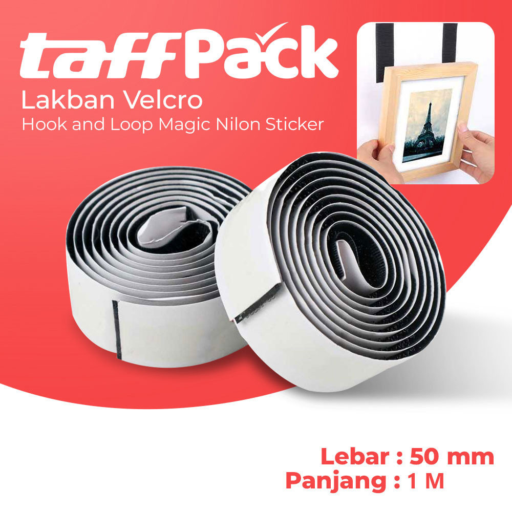 Jual PROMO Lakban Velcro Hook and Loop Magic Nylon Sticker 1 Meter ...