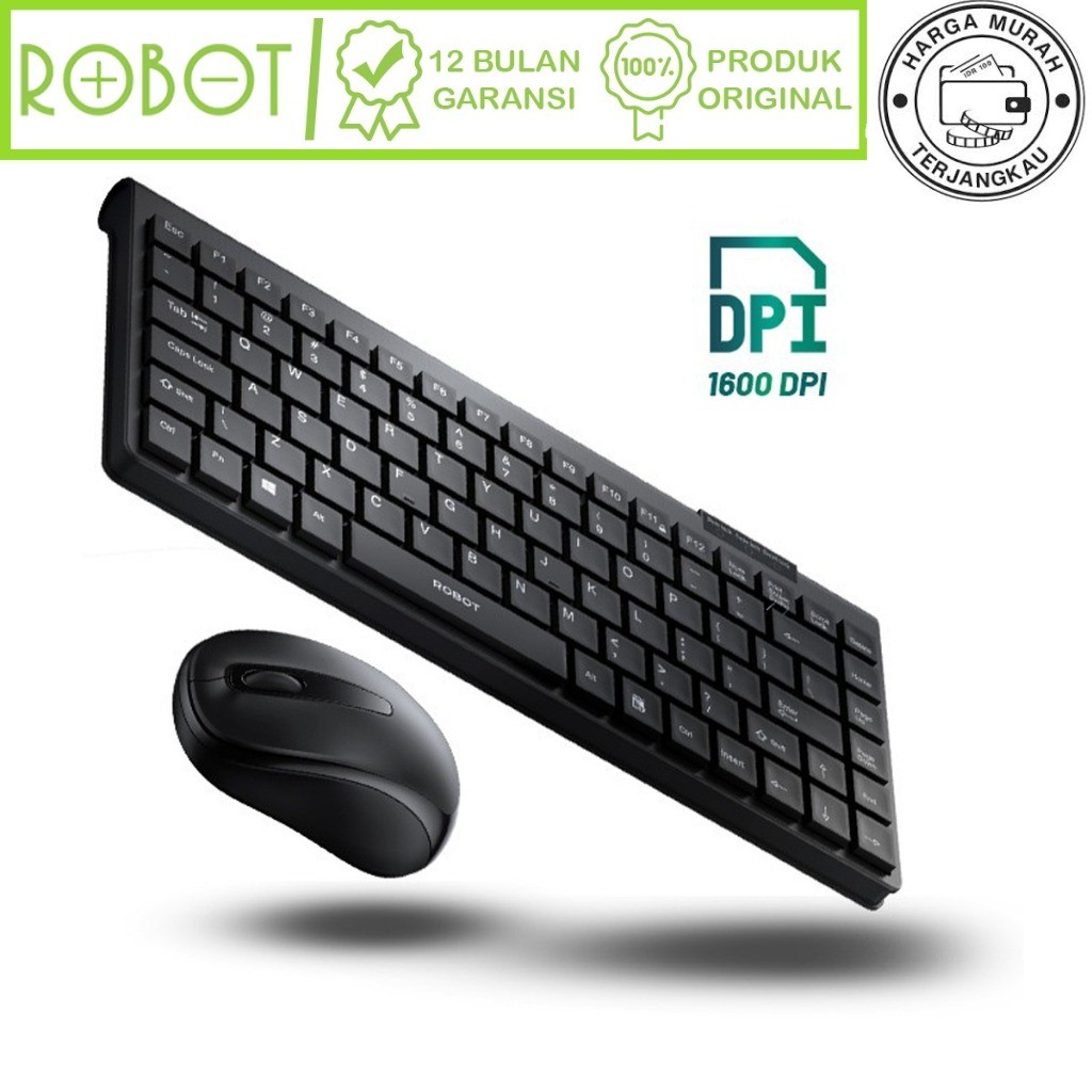Jual KM3500 Wireless Keyboard and Mouse COMBO Black ROBOT ORIGINAL ...