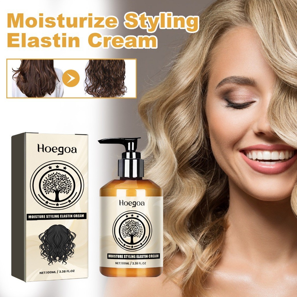 Jual Hoegoa Rambut Keriting Elastin 100ml Curl Cream Menjaga Rambut ...