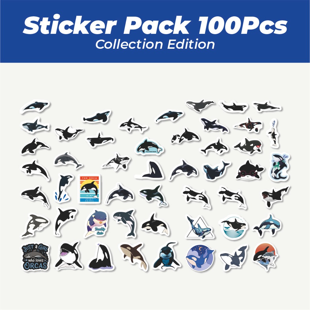 Jual Hot Stiker Hewan Orca/Paus Lucu Anti Air Stikers Berperekat ...