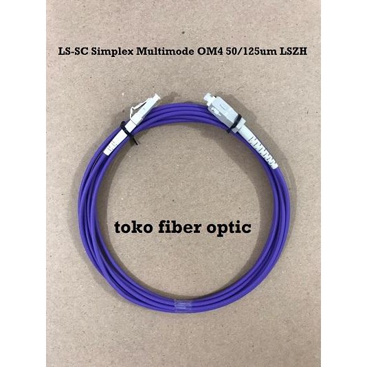 Jual LC SC OM4 patchcord fiber optic multimode SC LC OM4 Simplex 1 ...