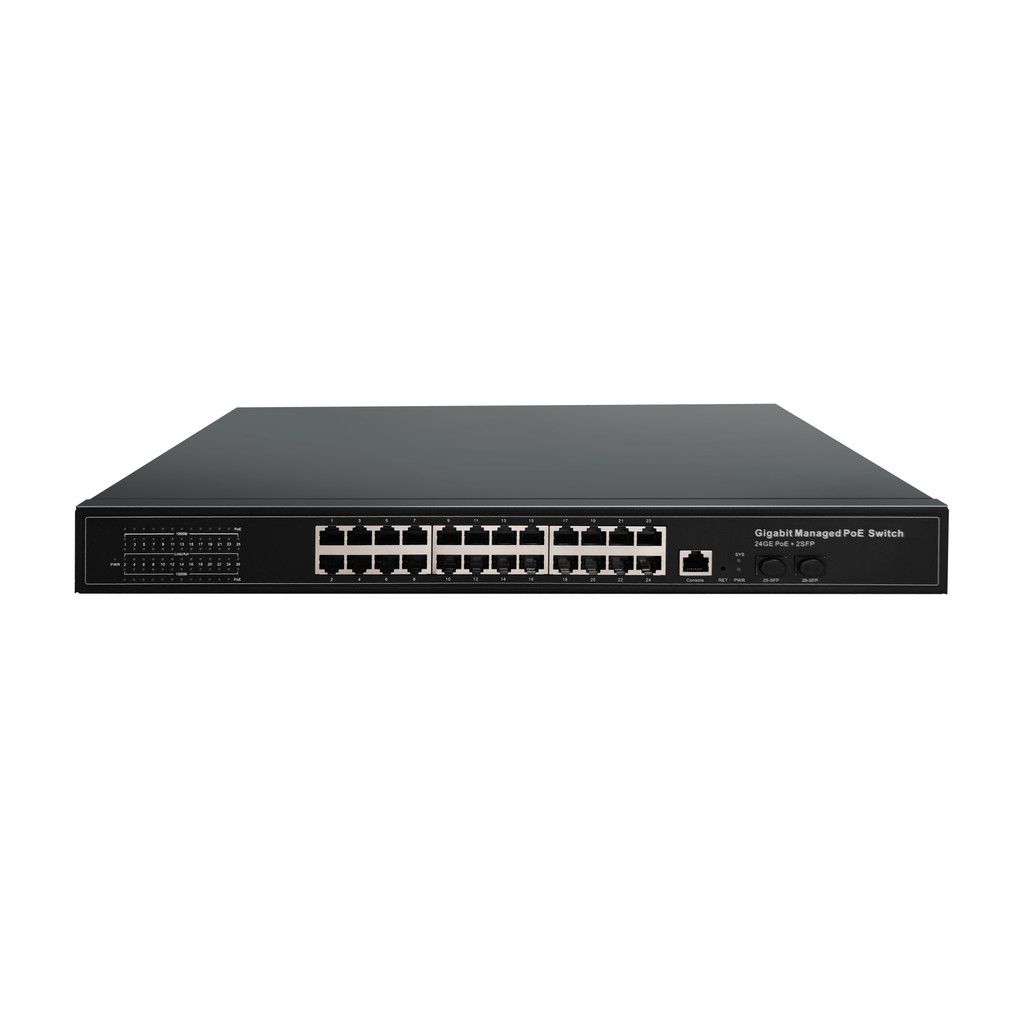 Jual 24 Port Full Gigabit Managed Switch with 2 SFP Slots with ...