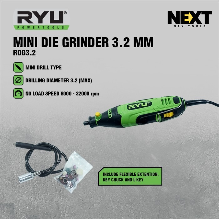 Jual RYU MINI DIE GRINDER RDG3.2 - MESIN GERINDA MINI 3.2MM UNTUK UKIR ...