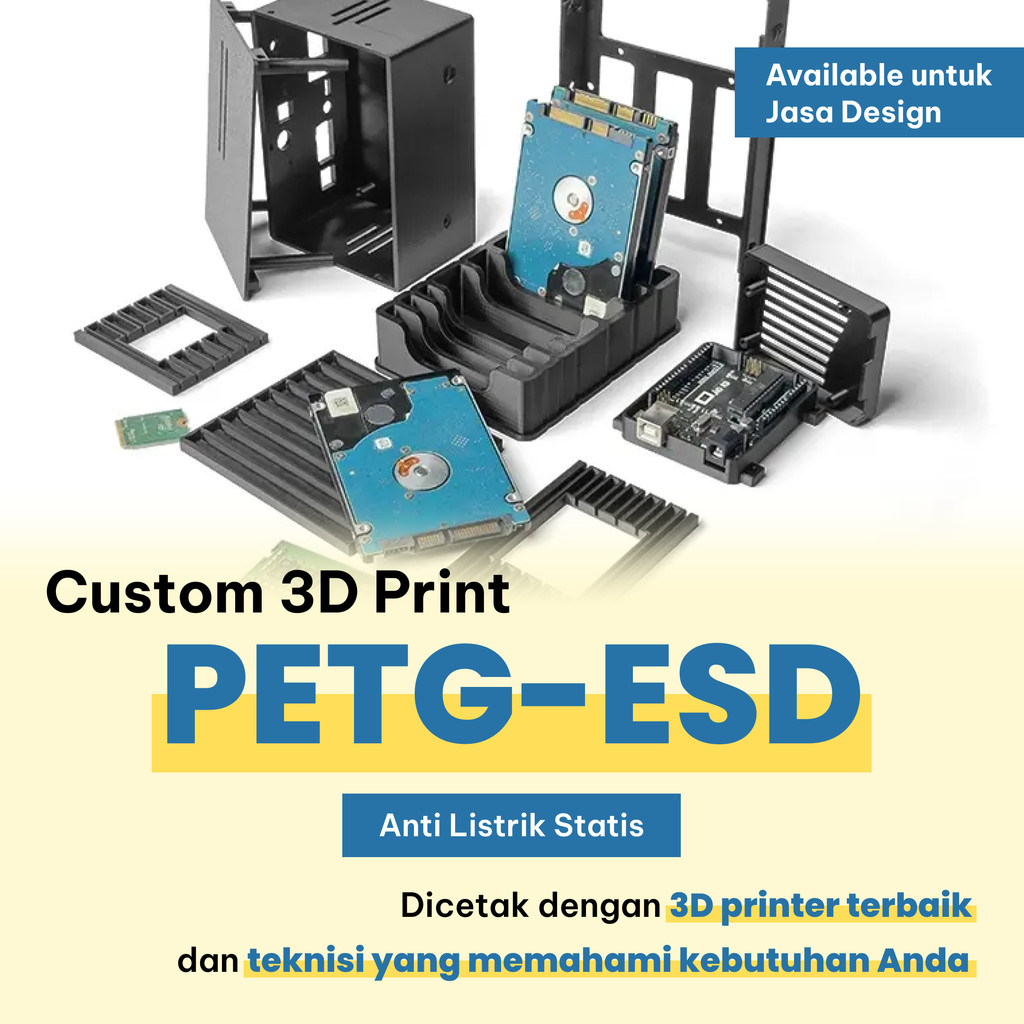 Jual Jasa PETG-ESD 3D Print Custom Printing Prototype Cetak Bahan Aman ...