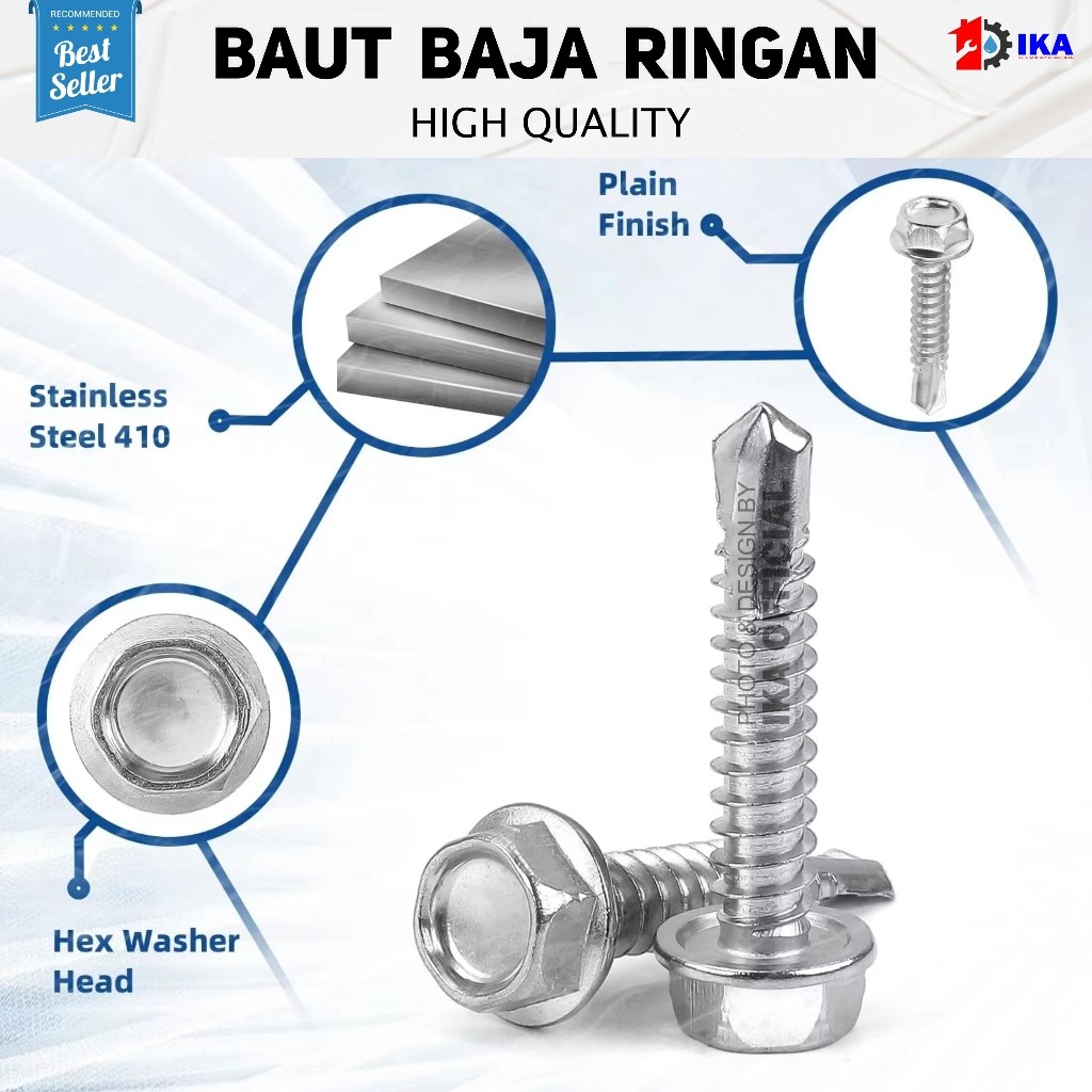 Jual SAB Baut baja ringan l baut Skrup Baja Ringan 10x16 Harga Termurah ...