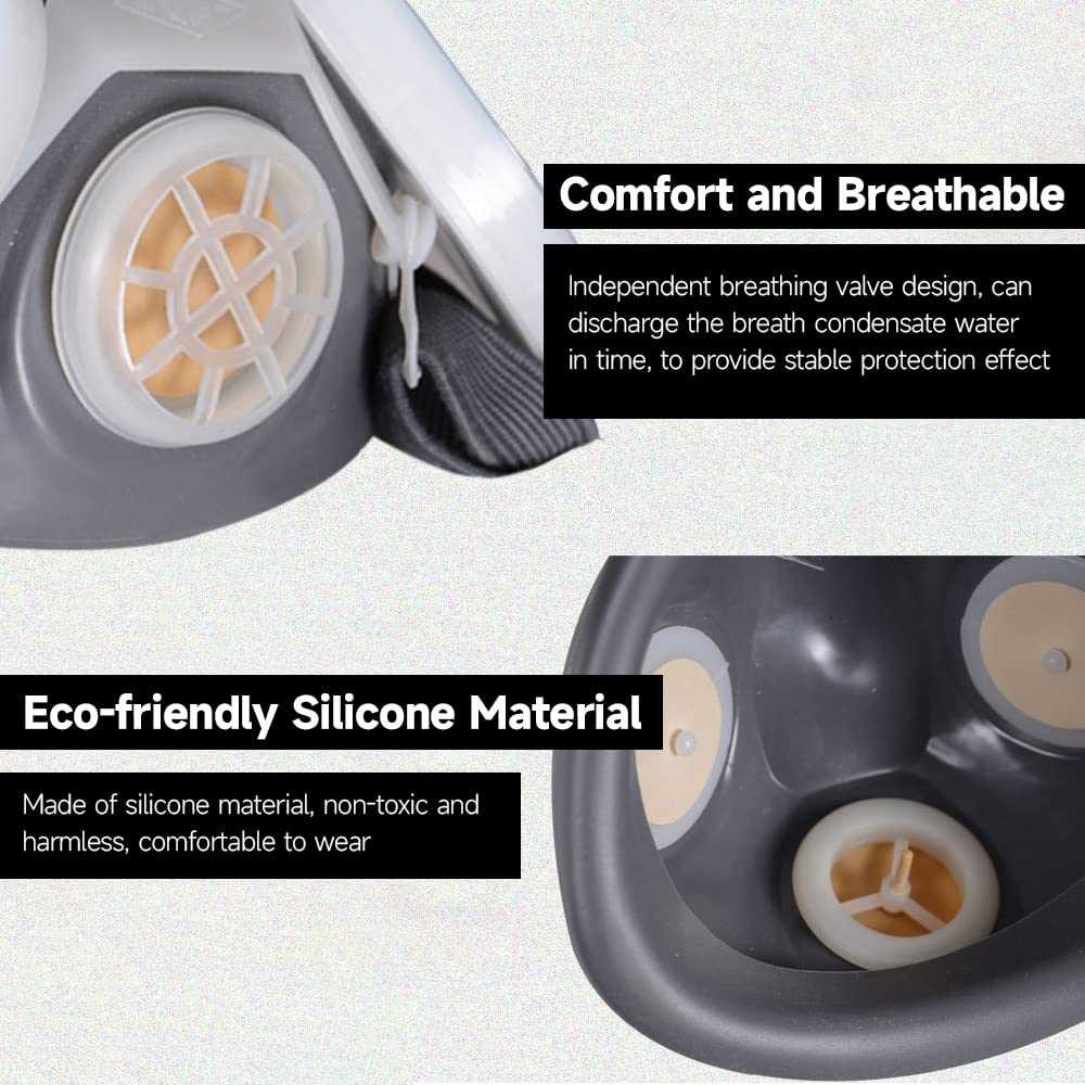 Jual Masker Gas Respirator Half Face dengan Filter Karbon Aktif ...