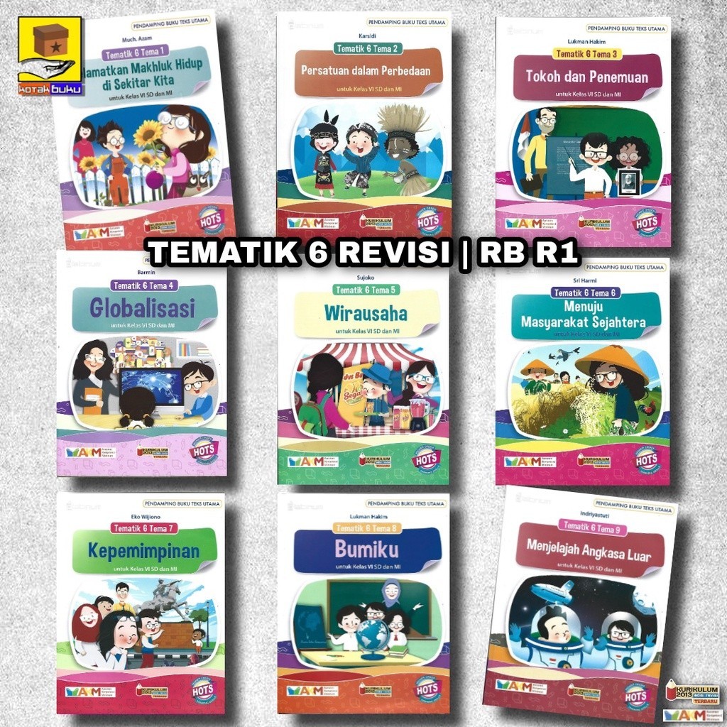Jual BUKU TEMATIK SD KELAS 6 TEMA 1 2 3 4 5 6 7 8 9 AKM - HOTS PLATINUM ...