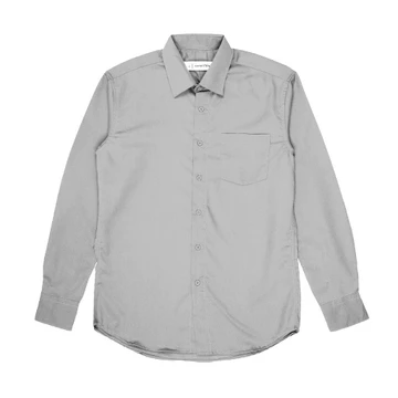 The Essentials Shirt Kemeja Kantor Polos Pria Slim Fit Lengan Panjang All Variant