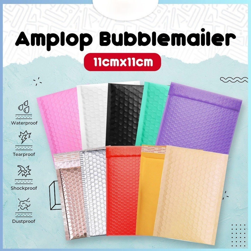 Jual Amplop Bubble Wrap Poly Mailer Padded Envelope Packaging 11x11 cm ...