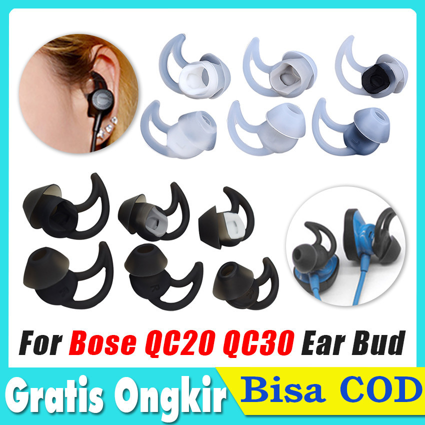 Pair Eartips Bose Tipe A Silicone QuietControl Soundsport Free Pulse 20  20i 30 QC 20 20i 30 QC20 QC20i QC30 Eartip Silikon