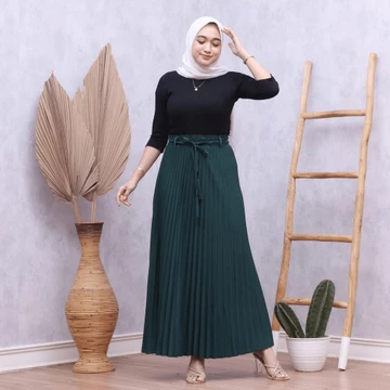 Rok Plisket Premium Prada JUMBO Rok Kualitas Import Crepe Koshibo Pleated Skirt