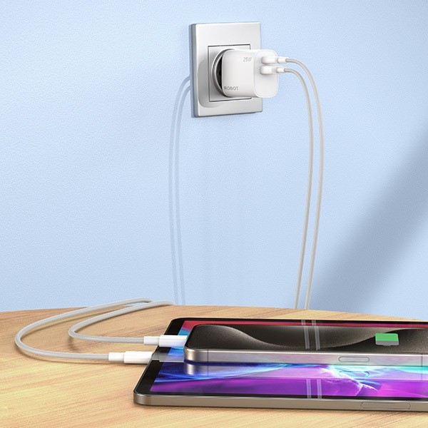 Jual Robot RT-P25 Charger Fast Charging USB-C 25W Max PPS PD QC 3.0 USB ...