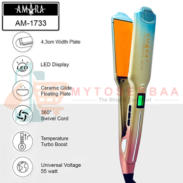 ( ) AMARA AM 1733 Ceramic Glide Floating Plate Hair Straightener Catokan Rambut MY