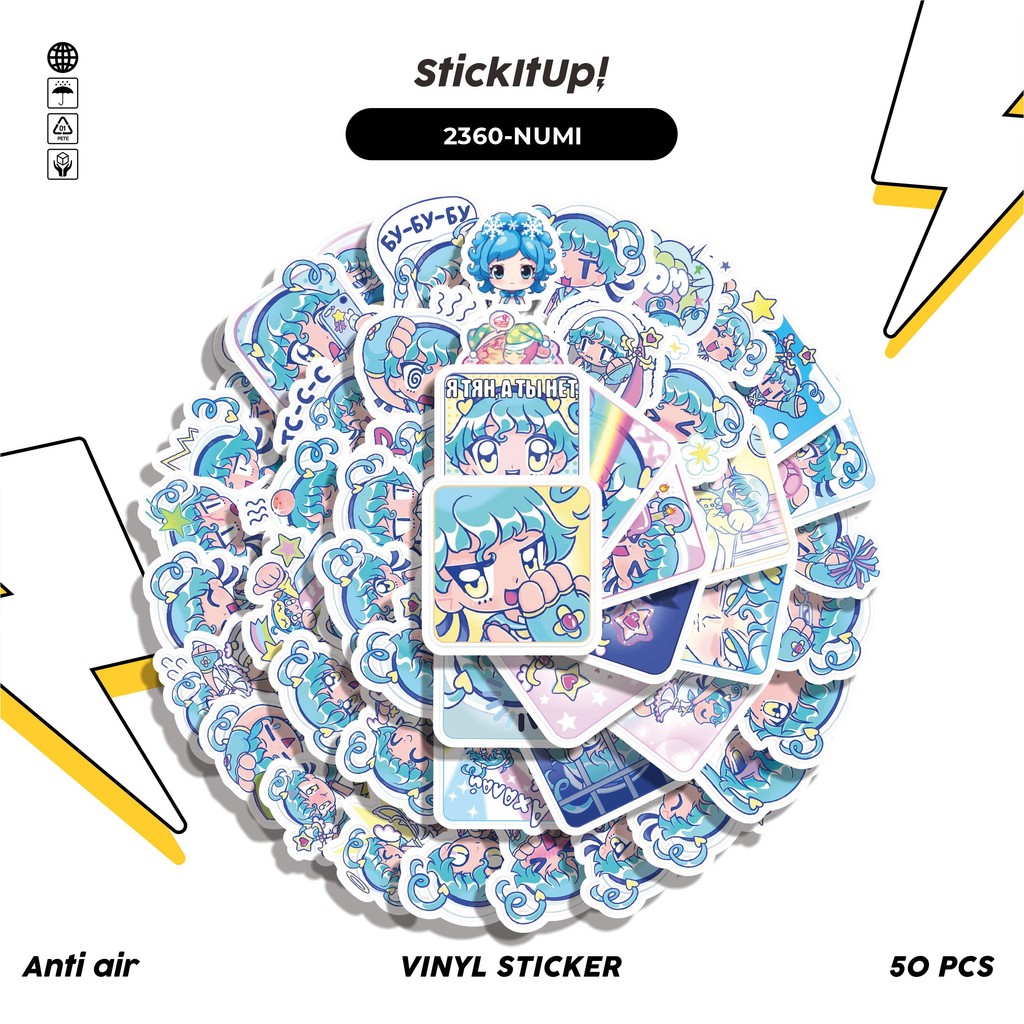 Jual COD 50 Pcs Sticker Pack FUNNY CUTY NUMICO STICKER PACK 01 Lucu ...