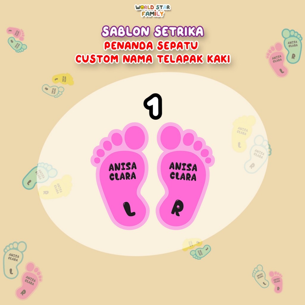Jual LABEL Alas sepatu Kanan dan Kiri Label Insole Animal Lucu Insole ...